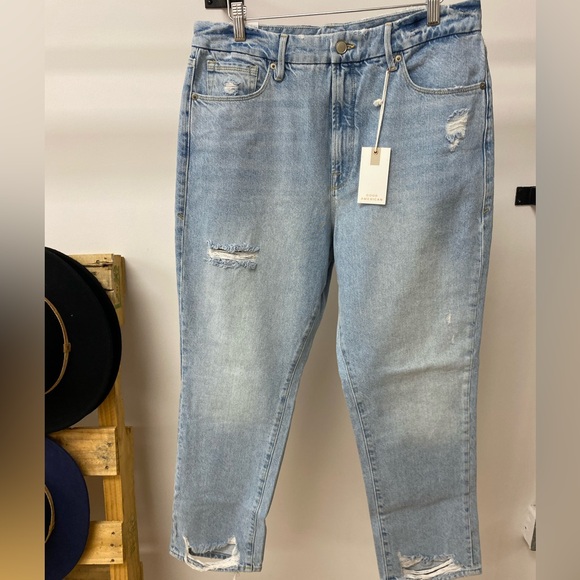 Good American Good Boy Straight Leg BNWT - Picture 2 of 6